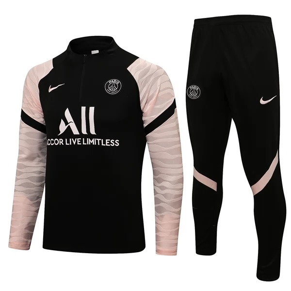 Document Depressie Waar Paris Saint Germain PSG Sweatshirts Pak 2021-22 - 1/4 Zip Zwart Roze
